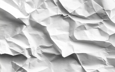 Fototapeta premium Crumpled White Paper Texture