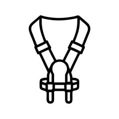 Industrial Neck Strap Harness for Safety Icon Design