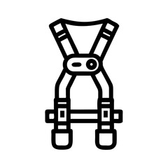 Industrial Neck Strap Harness for Safety Icon Design