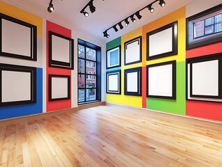 Obraz premium Colorful art gallery interior