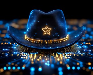 Cowboy Hat Tech. Futuristic