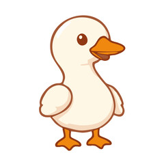 A cute lovely duck cartoon illustration