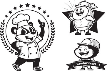 Smiling Mascot Vector Pack: Funny Cartoon Characters & Branding Elements