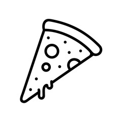 Pizza Slice with Toppings Icon Design