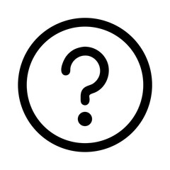 Question Mark Inside Circular Icon Design