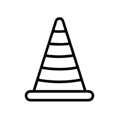 Reflective Construction Cone Icon Design