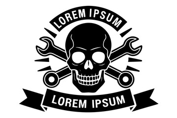 Skull and crossbones symbol with a vintage grunge design, featuring a pirate skull, bones, and danger elements, perfect for Halloween, tattoos, or horror-themed art