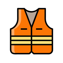 Reflective Safety Vest Icon Design