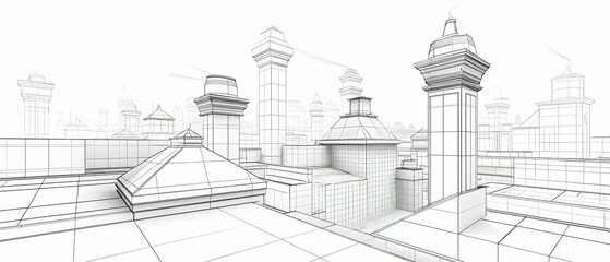 Architectural Rooftop Design Blueprint