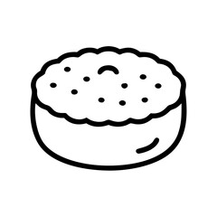 Round Sushi Roll with Filling Icon Design