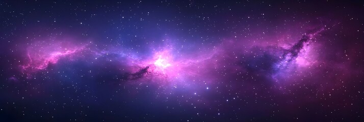 Fototapeta premium Stunning Purple and Blue Nebula Cosmic Background Image Perfect for Wallpapers or Science Projects