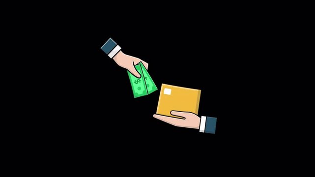 Animated Cash on Delivery Concept Video - Transparent