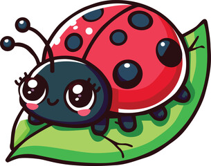 Obraz premium cute adorable ladybug cartoon characters