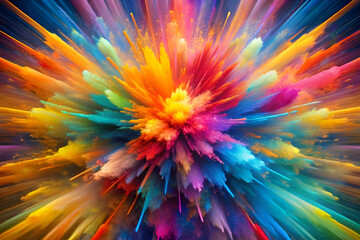 Obraz premium Abstract Colorful Explosion. Vibrant Art