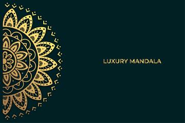 Luxury mandala art for wedding invitation card and social media template background