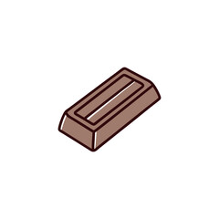 Delightful Doodle Icon of a Chocolate Bar for Creative Design Projects