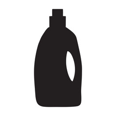 Detergent Bottle Silhouette  Cleaning Product Icon for Laundry and Household Use.eps