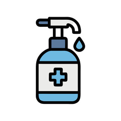 Sanitizer or Dispenser Pump Icon Design