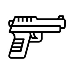Security Handgun Firearm Icon Design
