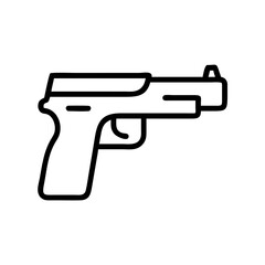Security Handgun Firearm Icon Design
