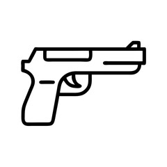 Fototapeta premium Security Handgun Firearm Icon Design