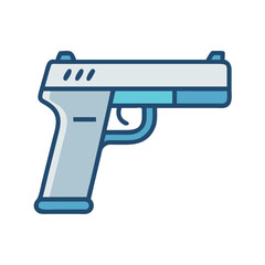Security Handgun Firearm Icon Design
