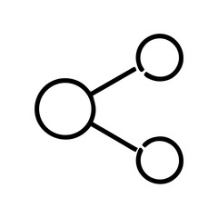 Share Symbol with Nodes Icon Design