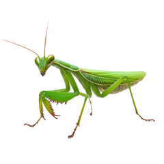 Magnificent Green Praying Mantis Closeup  A Vivid Portrait of Nature's Master Hunter