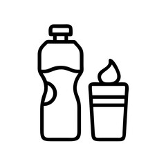Sports Drink and Water Bottle Icon Design