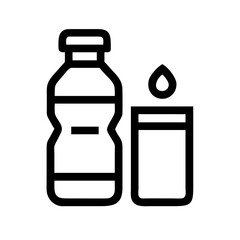 Sports Drink and Water Bottle Icon Design