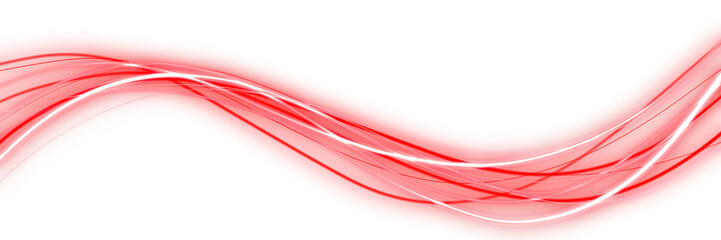 Flowing red Neon Wavy Lines Energy Effect