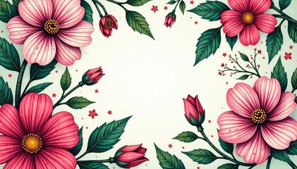Intricate line art floral pattern, ideal for sophisticated flyers , sophisticated, template, vintage