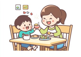 mother and daughter having fun