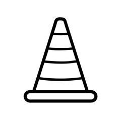 Traffic Cone Warning Symbol Icon Design