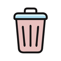 Trash Can for Delete Action Icon Design