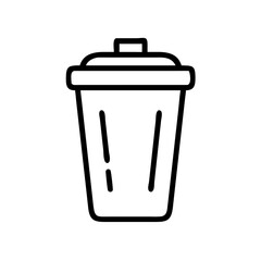 Trash Can for Delete Action Icon Design