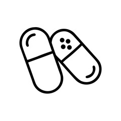 Vitamin Capsules Illustration Icon Design