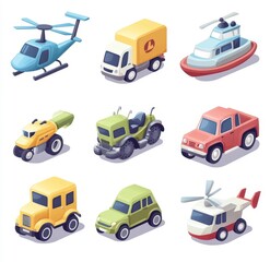 set of transport icons