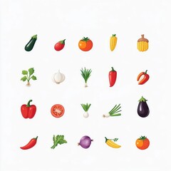 set of vegetables