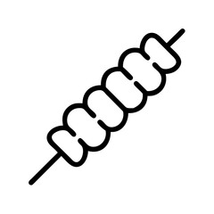 Yakitori Grilled Chicken Skewer Icon Design