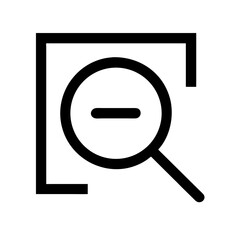Zoom Out Magnifier Symbol Icon Design