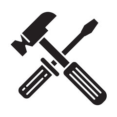 hammer and screwdriver glyph