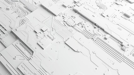 Abstract picture of chip on complex circuit with digital technology style design and the electric parts graphic show high tech system represent about processor algorithm process on computer. AIG53.