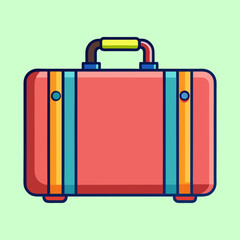 A colorful and stylish suitcase, ready for travel and adventure awaits