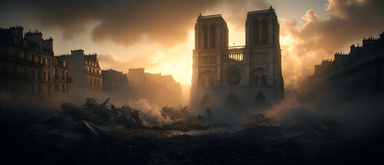 Post-Apocalyptic Paris Sunrise