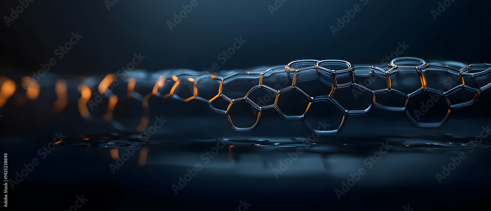 Aufkleber abstract hexagonal lattice structure