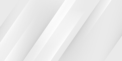 Obraz premium White abstract background with line pattern, banner design. Vector