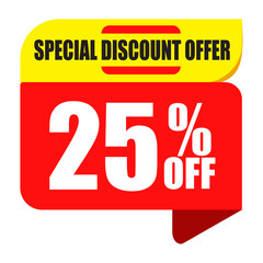 Special Discount Offer Abstract Design 25% Off