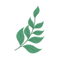 Fototapeta premium Green leaf branch symbolizes nature's beauty and growth, perfect for eco friendly designs, natural product packaging, and environmental campaigns