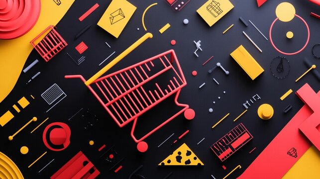 a vibrant sales flyer for an online store